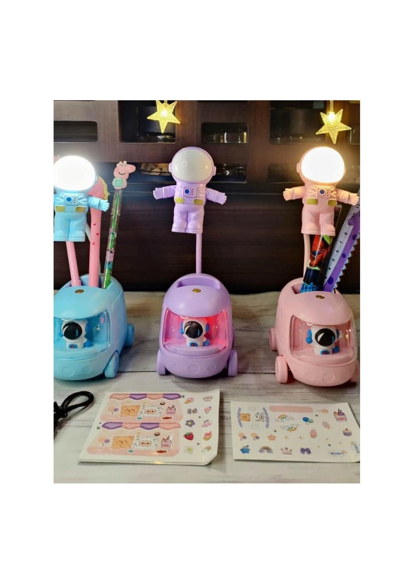 Generic Multi-Functional New Creative design LED Lamp Foldable table study night light (Purple)  - Image 1