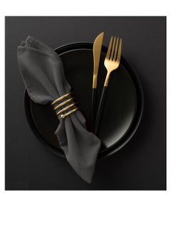 LuxHome Reusable Cloth Dinner Napkins – Pack of 6, 40 x 40 cm – Elegant Fabric Table Napkins for Dining, Events, Weddings, and Home Décor, Shadow Gray  - Image 3