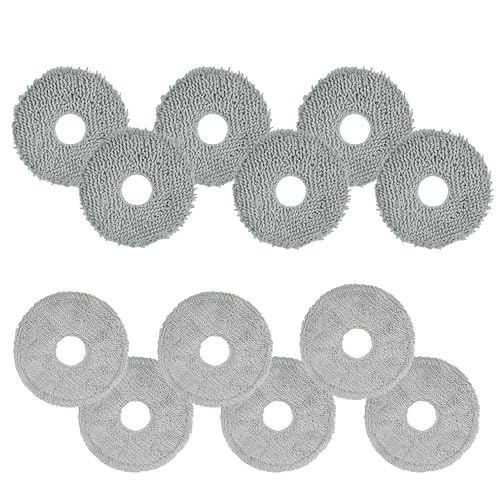 JoyBros 12 Pack Mop Pads for Dreame L40 Ultra/X40 Ultra/X50 Ultra/L50 Ultra/L10S Ultra/ L10s Pro Ultra Heat/L10S Ultra Gen2/L40S Ultra/X30 Ultra/L10 Ultra Robot Vacuum Parts Materials:Microfiber and Chenille - Image 2