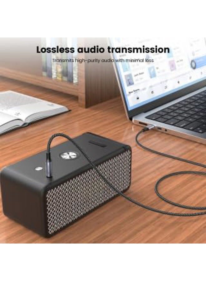 MOSWAG كابل USB C إلى 6.35 مم 1/4 بوصة TRS، محول صوت نوع C إلى 1/4 جاك AUX كابل ستيريو لجوجل بيكسل 4XL، جالاكسي نوت 10+/S20+، مكبر صوت، سماعة، خلط صوتي - Image 3