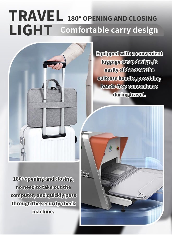 Beauenty - 180° Opening and Closing Design Laptop Bag,Water-Resistant Computer Case,Adopts Luggage Strap Design,for Business and Travel - Image 1