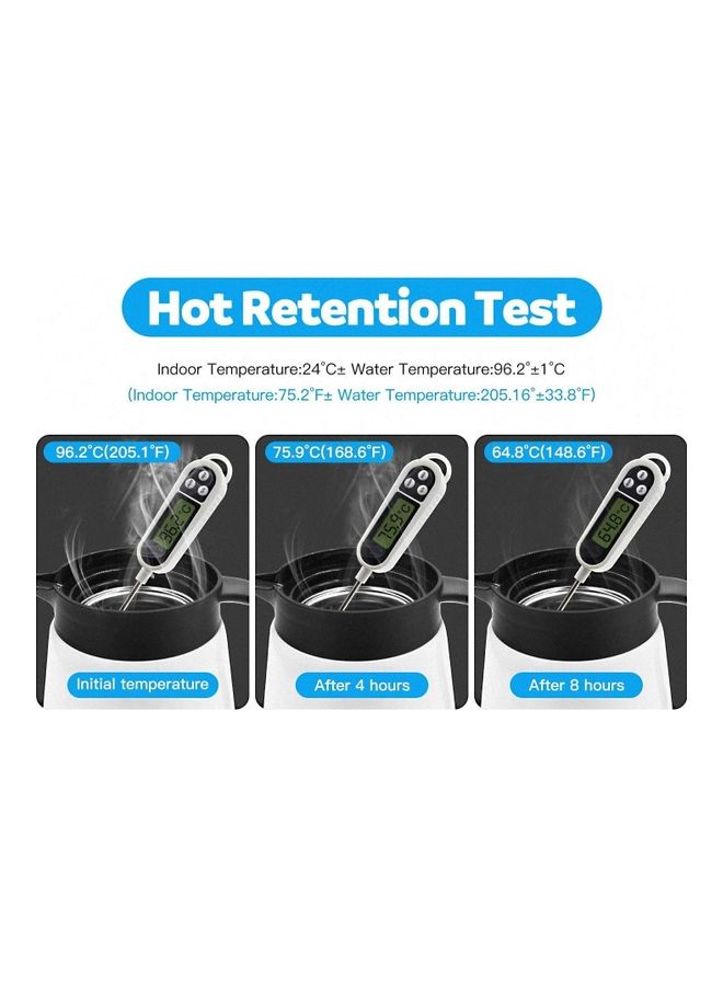 إسكدنيا إبريق قهوة حراري أبيض/ أسود - Image 3