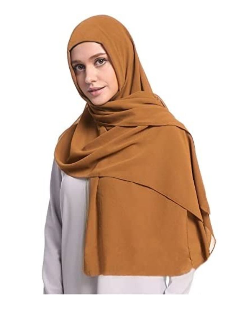 Lightweight Bubble Chiffon Scarf with Underscarf Cap for Women | Elegant Hijab for Muslim Fashion - Image 5
