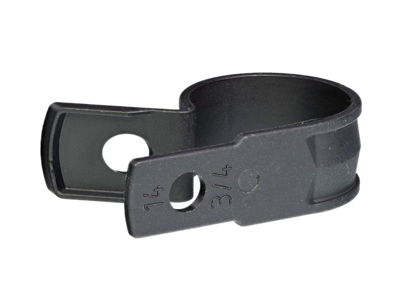 SECURE CABLETIES Secure 3/4 Inch Premium R Type UV Black Nylon Screw Mount Cable Clamp for Wire Management - 100 Pack - Image 2