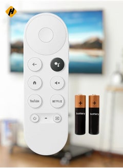New G9N9N Voice Remote Control for 2020 Google TV Chromecast Voice Bluetooth IR 4K Snow Streaming Media Player GA01920 with Netflix and Youtube Buttons with Battery