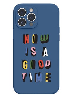 Protective Slim Fit Case Liquid Silicone Cover with Full Body Protection Anti-Scratch Shockproof Case For iPhone 13 Pro Max Blue  - Good times copy