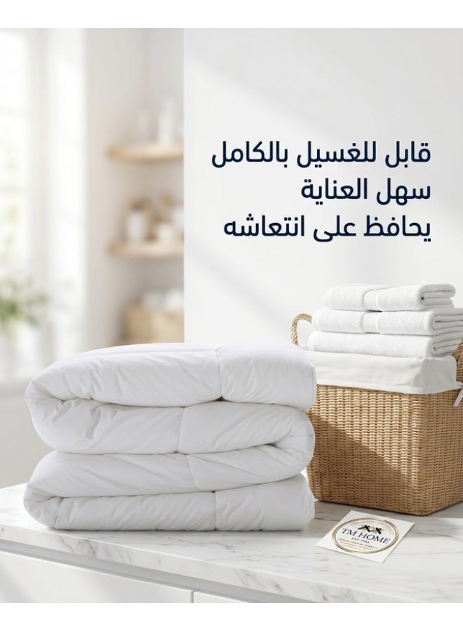 تى ام هوم لحاف فندقي فاخر، مع مخدتين، جودة فندقية فاخرة - Image 4
