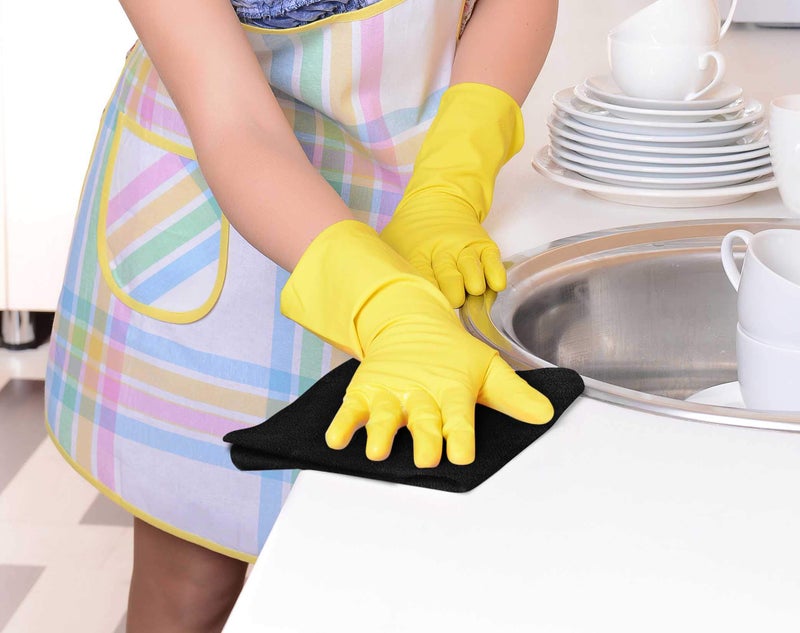 Utopia Towels 12 Pack Cotton Washcloths Set, 100% Ring Spun Cotton, Premium Flannel Face Cloths, Highly Absorbent and Soft Feel Fingertip Towels, Black - Image 3