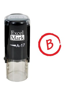 ExcelMark Grade B Excelmark Selfinking Round Teacher Stamp Red Ink  - Image 1