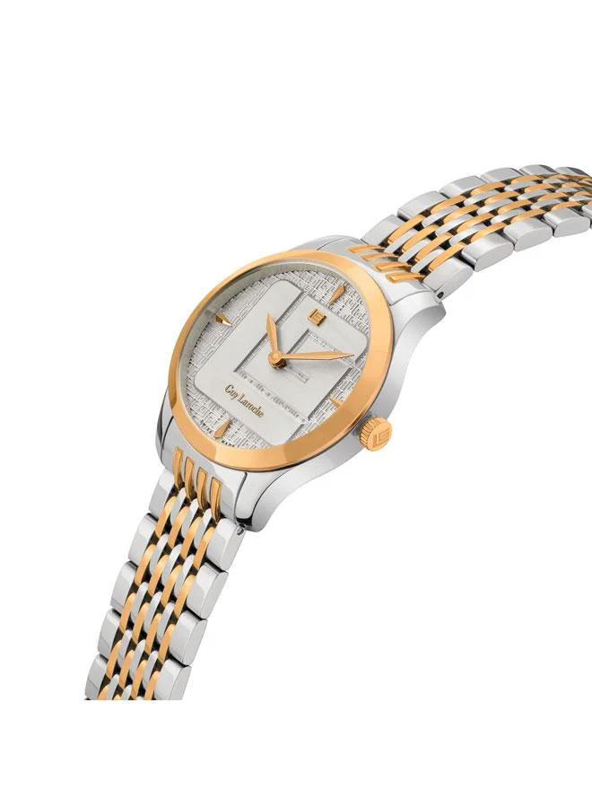 Guy Laroche Maxime 29mm Women's Analog Swiss Watch with Silver-Rose Gold Stainless Steel Bracelet