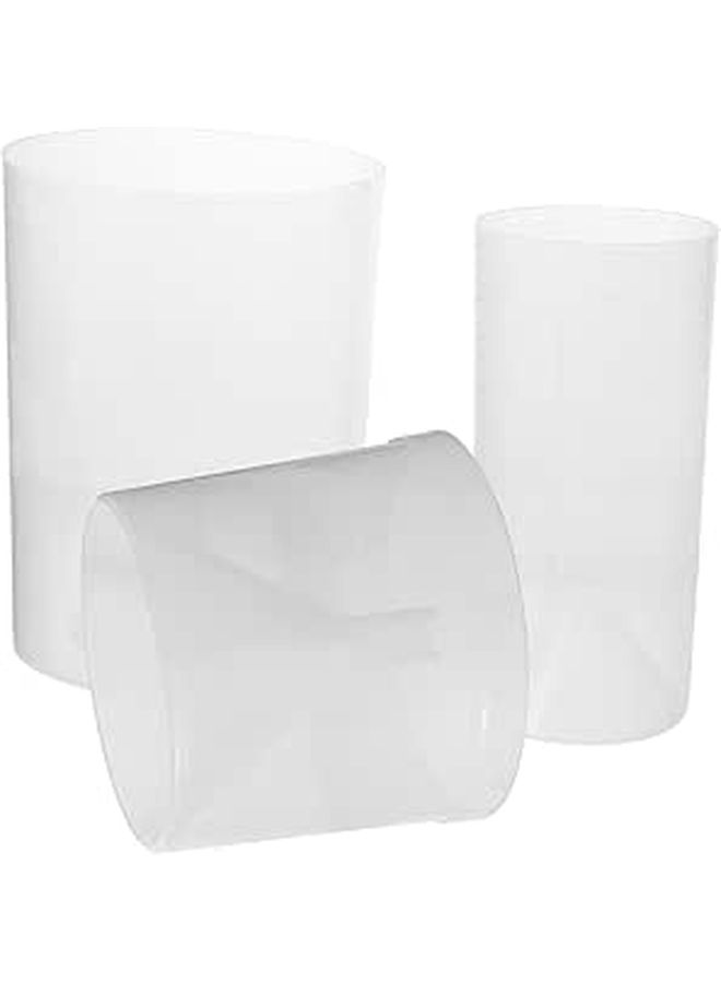 3pcs Clear Plastic Rain Gauge Tube for Garden Weather Measurement and Science Projects - Image 1