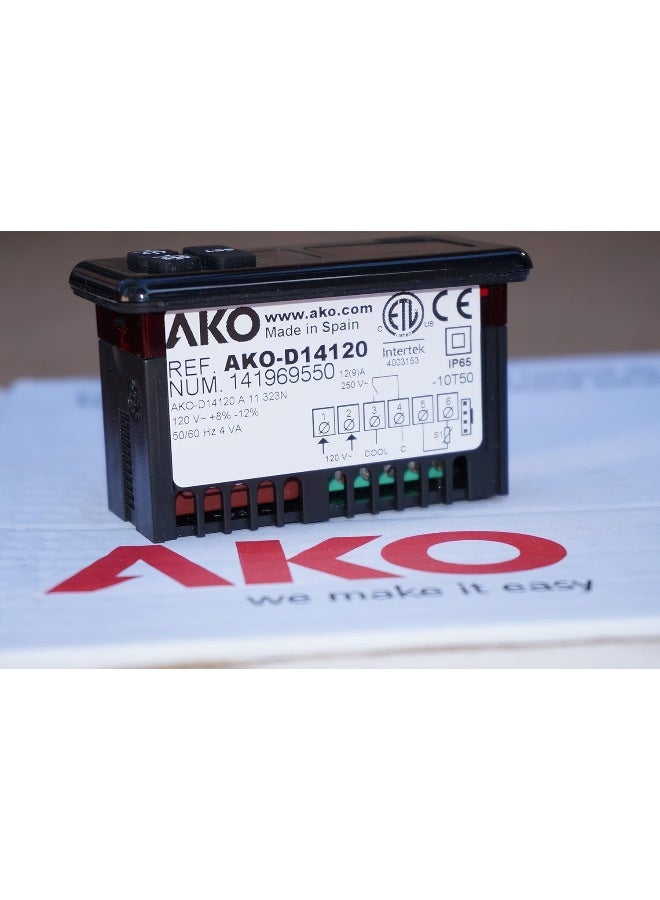 AKO Ako D14123 Control Panel All-Purpose Commercial Mounting Refrigeration Thermostat, Digital Controller - Image 3