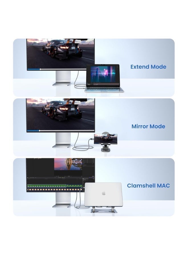 neolink كابل NEOLINK USB Type C إلى DisplayPort بطول 1.5 متر 4K60Hz UHD كابل DisplayPort ذكر إلى ذكر، محول USB C إلى DP لجهاز العرض، اللابتوب، الشاشة، الكمبيوتر، التابلت - Image 2