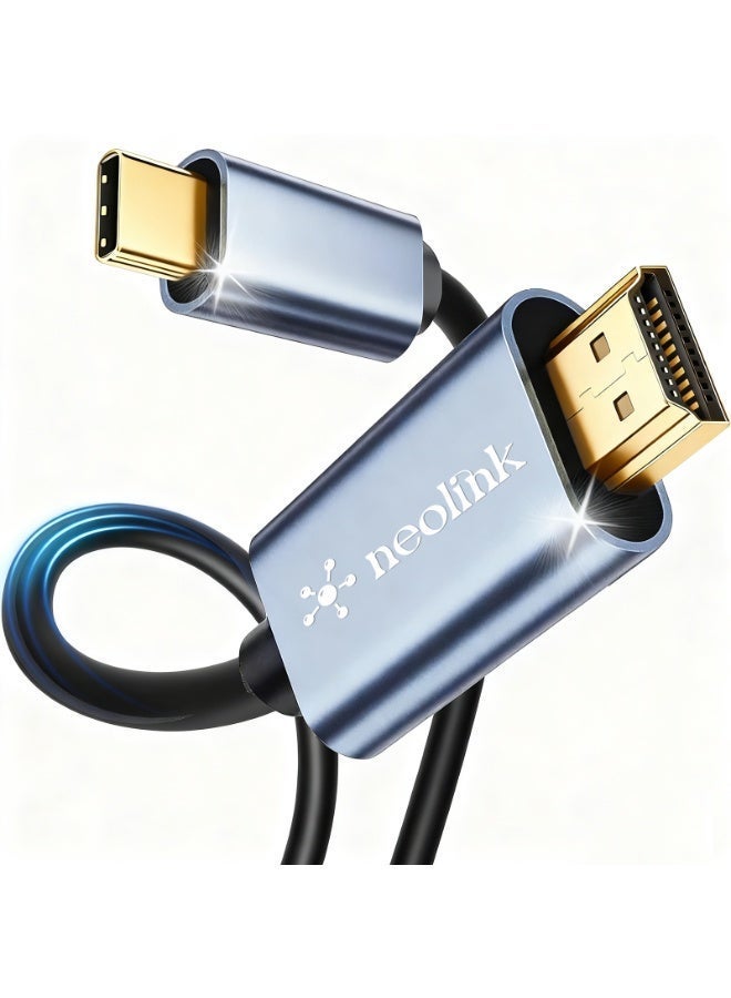 neolink كابل NEOLINK USB Type C إلى DisplayPort بطول 1.5 متر 4K60Hz UHD كابل DisplayPort ذكر إلى ذكر، محول USB C إلى DP لجهاز العرض، اللابتوب، الشاشة، الكمبيوتر، التابلت - Image 1