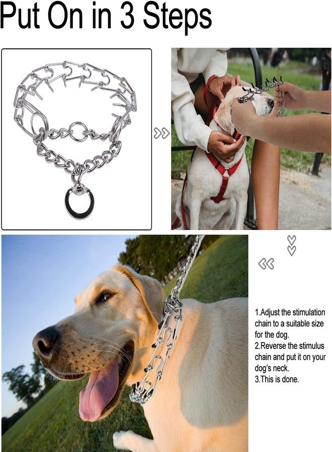 D&C PAWS Prong Collar for Dogs, Pinch Collar for Dogs, Adjustable Dog Training Collar with Quick Release Buckle for Medium & Large Dogs, 24 inch Collar. - Image 4