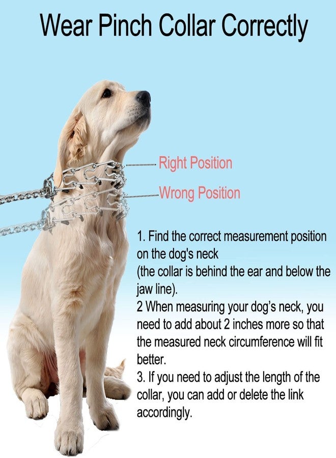 D&C PAWS Prong Collar for Dogs, Pinch Collar for Dogs, Adjustable Dog Training Collar with Quick Release Buckle for Medium & Large Dogs, 24 inch Collar. - Image 5