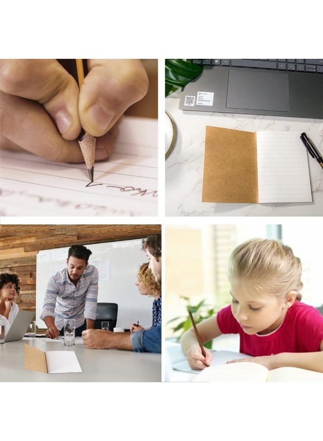 Pocket Notebook, 5Pack Softcover Mini Notebooks 3.5" x 5.5" Kraft Brown Notebook Small Memo Notepad for Men Women Kids Traveler Author, 30 Sheets,60 Lined Pages, College Student Homework Book (Blank) - Image 2