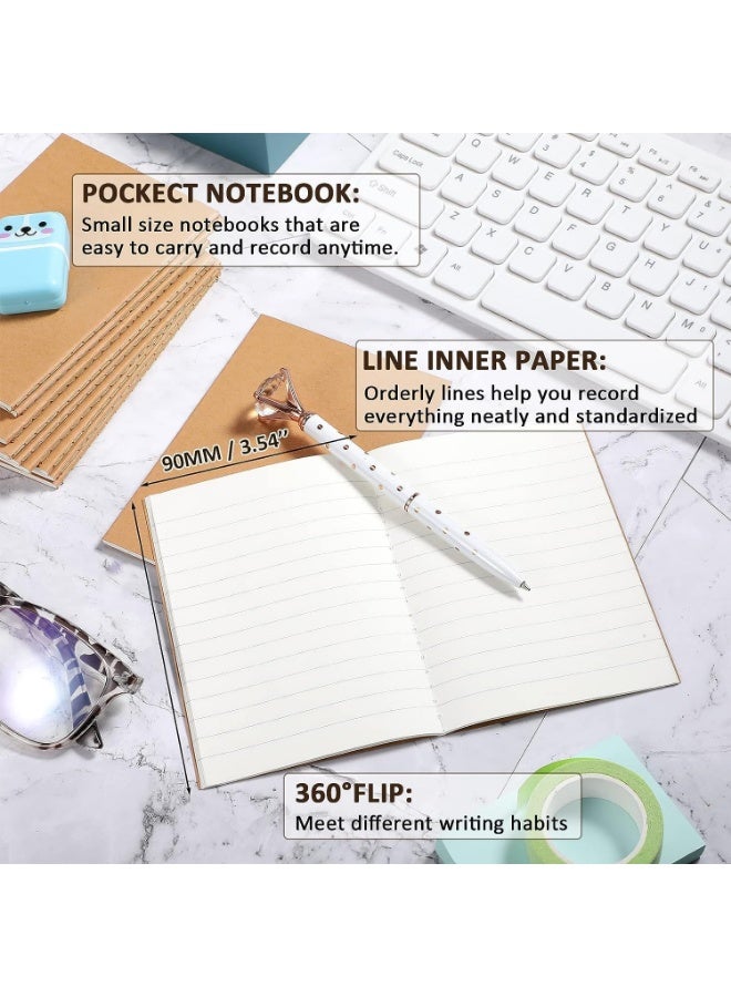 Pocket Notebook, 5Pack Softcover Mini Notebooks 3.5" x 5.5" Kraft Brown Notebook Small Memo Notepad for Men Women Kids Traveler Author, 30 Sheets,60 Lined Pages, College Student Homework Book (Blank) - Image 5