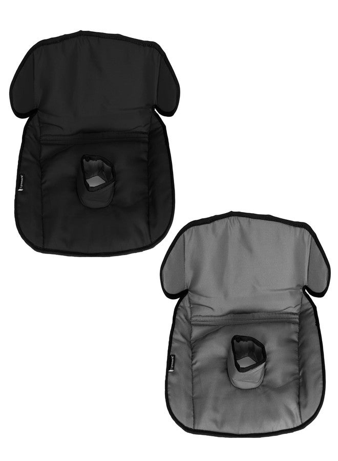 Lynmark® 2x Potty Training Car Seat Protector for Child Car Seat- Waterproof Soft Car Seat Piddle Pads for Toddlers, Baby- Travel-Friendly Washable Liner for Spills, Nappy Leak, Accident- Grey & Black - Image 1