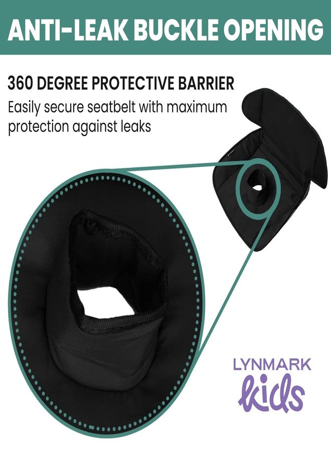 Lynmark® 2x Potty Training Car Seat Protector for Child Car Seat- Waterproof Soft Car Seat Piddle Pads for Toddlers, Baby- Travel-Friendly Washable Liner for Spills, Nappy Leak, Accident- Grey & Black - Image 4