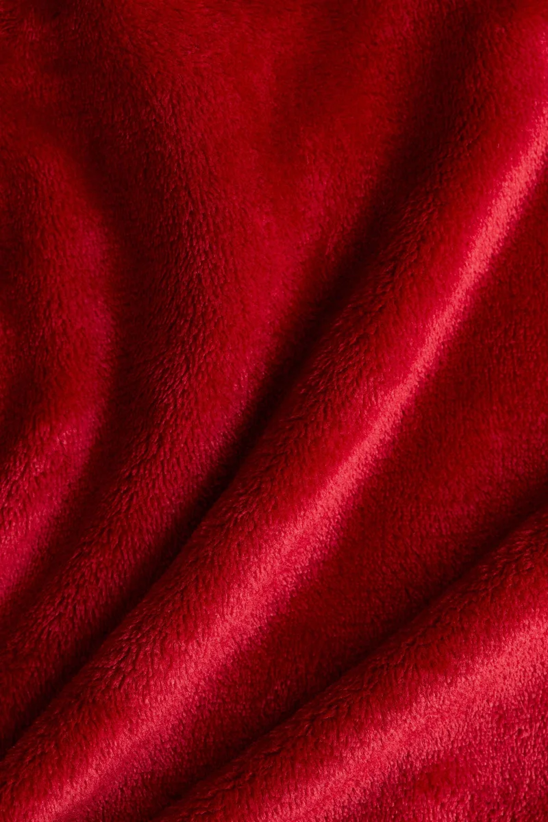 H&M Embroidered-motif pile hoodie