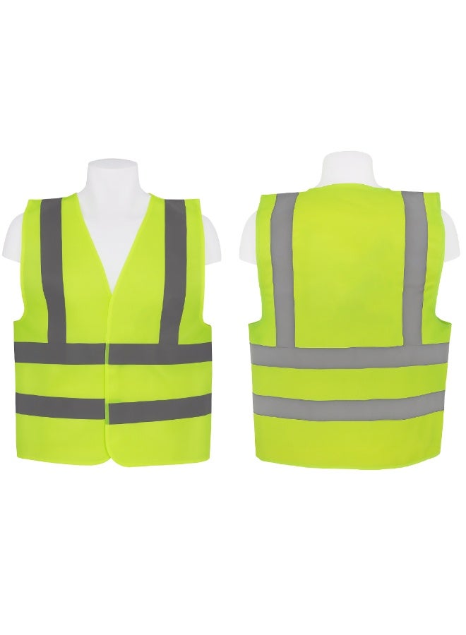 High Visibility Safety Vest Reflective with Velcro | Fluorescent Yellow Work Vest | Unisex PPE - Image 1