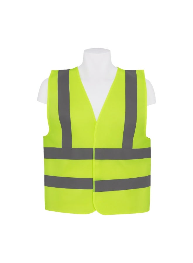 High Visibility Safety Vest Reflective with Velcro | Fluorescent Yellow Work Vest | Unisex PPE - Image 2