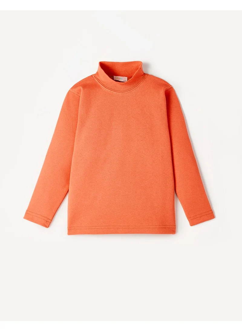 JUNE Raised Turtleneck Kids Basic T-Shirt