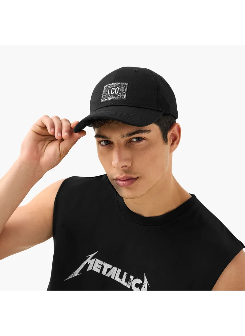 Lee Cooper Lee Cooper Applique Detail Cap with Buckled Strap Closure