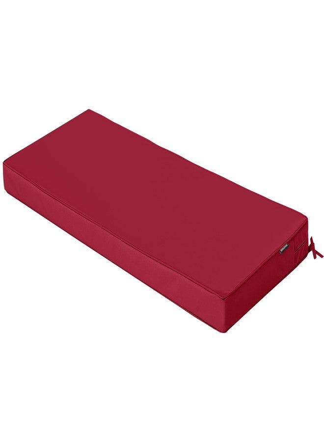Comcaver Outdoor Bench Cushions 48 x 18 Inch Thick Waterproof Porch Swing Cushions with Tie Patio Furniture Chair Cushion Bench Pad 5 Year Color Fastness Backyard Seat Pads Burgundy - Image 1