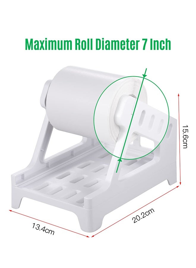 RESONIX Universal Roll and Fold Label Holder for Desktop Thermal Printers White Compatible with Label Printer Shelf Labels Storage Bins Wire Shelf Tags for Home Office Organization and Everyday Use - Image 2