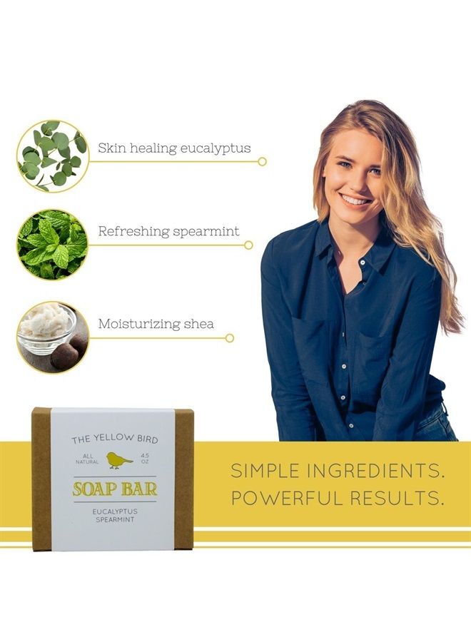 The Yellow Bird Natural Bar Soap (Eucalyptus Spearmint, 1 Bar) - Image 3