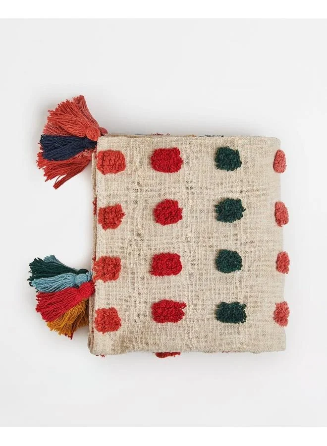 Chumbak Rainbow Tassel  Throw