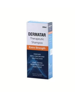 Dermatar Extra Strength Therapeutic Shampoo Enriched with Coal Tar and Salicylic Acid Long Lasting Relief from Itchy and Flaky Scalp 200ml 