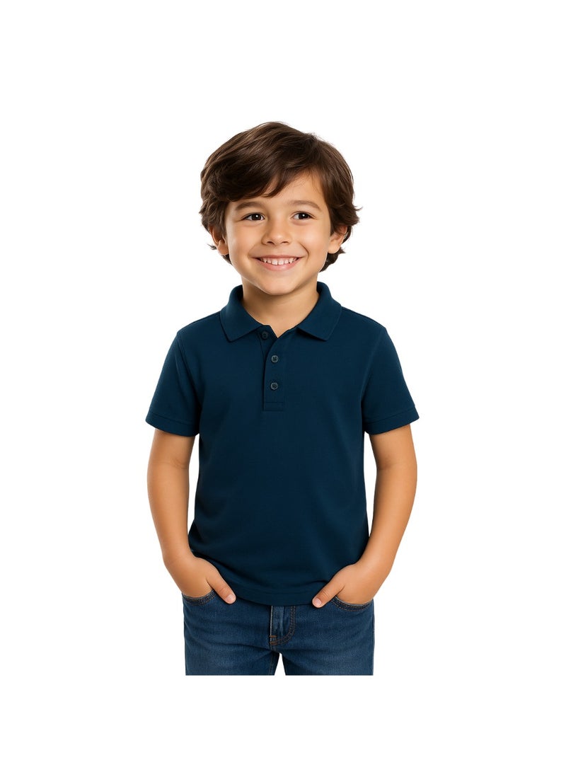PRINTSHOP4ME Boys Kids Polo TShirt 230 GSM Pure Cotton Basic Colors - Image 1