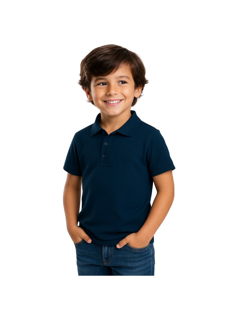 PRINTSHOP4ME Boys Kids Polo TShirt 230 GSM Pure Cotton Basic Colors - Image 2
