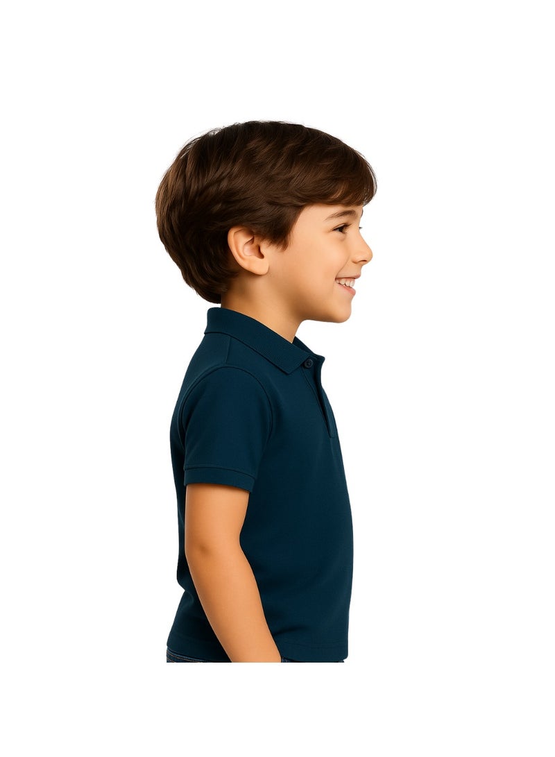 PRINTSHOP4ME Boys Kids Polo TShirt 230 GSM Pure Cotton Basic Colors - Image 4