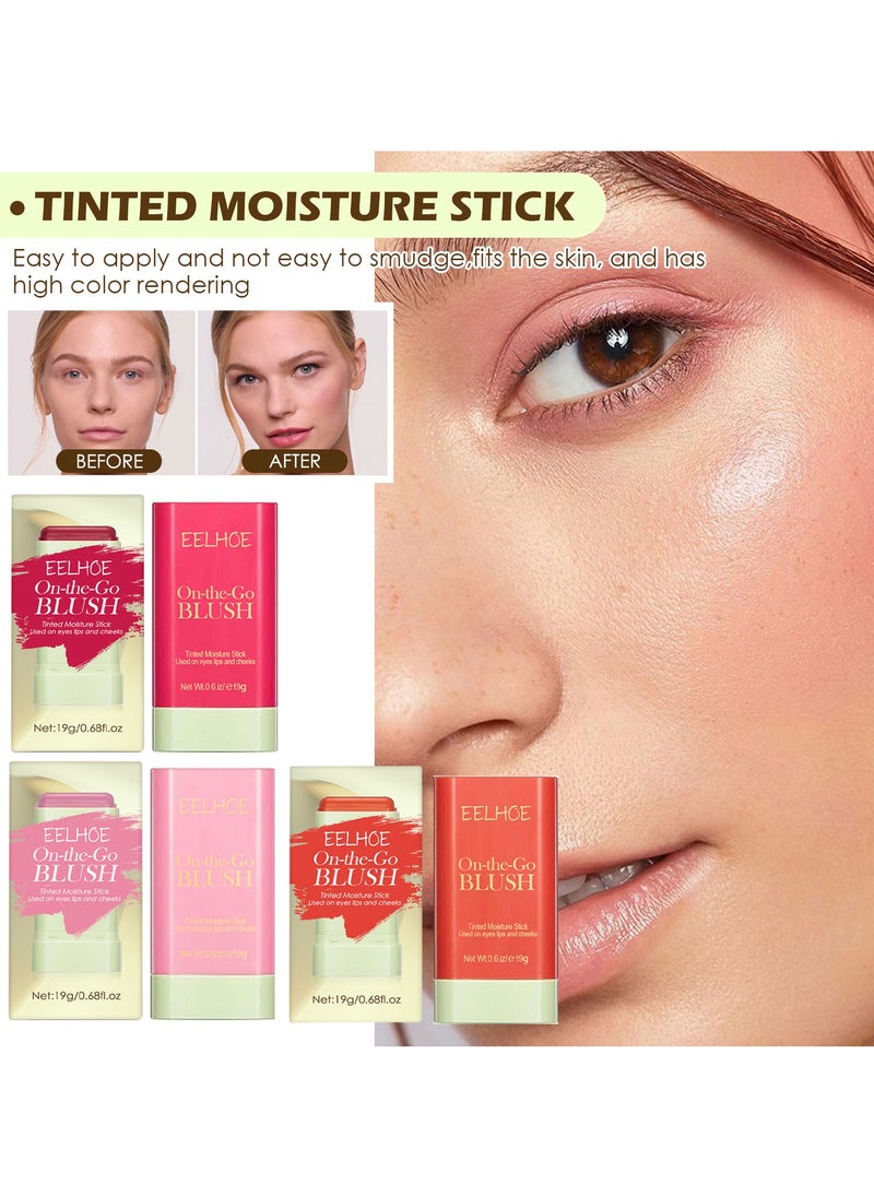 EELHOE - Blush Stick | Lightweight Natural No-Makeup Look, Brightening Contour, 3D Highlight, Waterproof Multi-Function Blush Stick - Image 1
