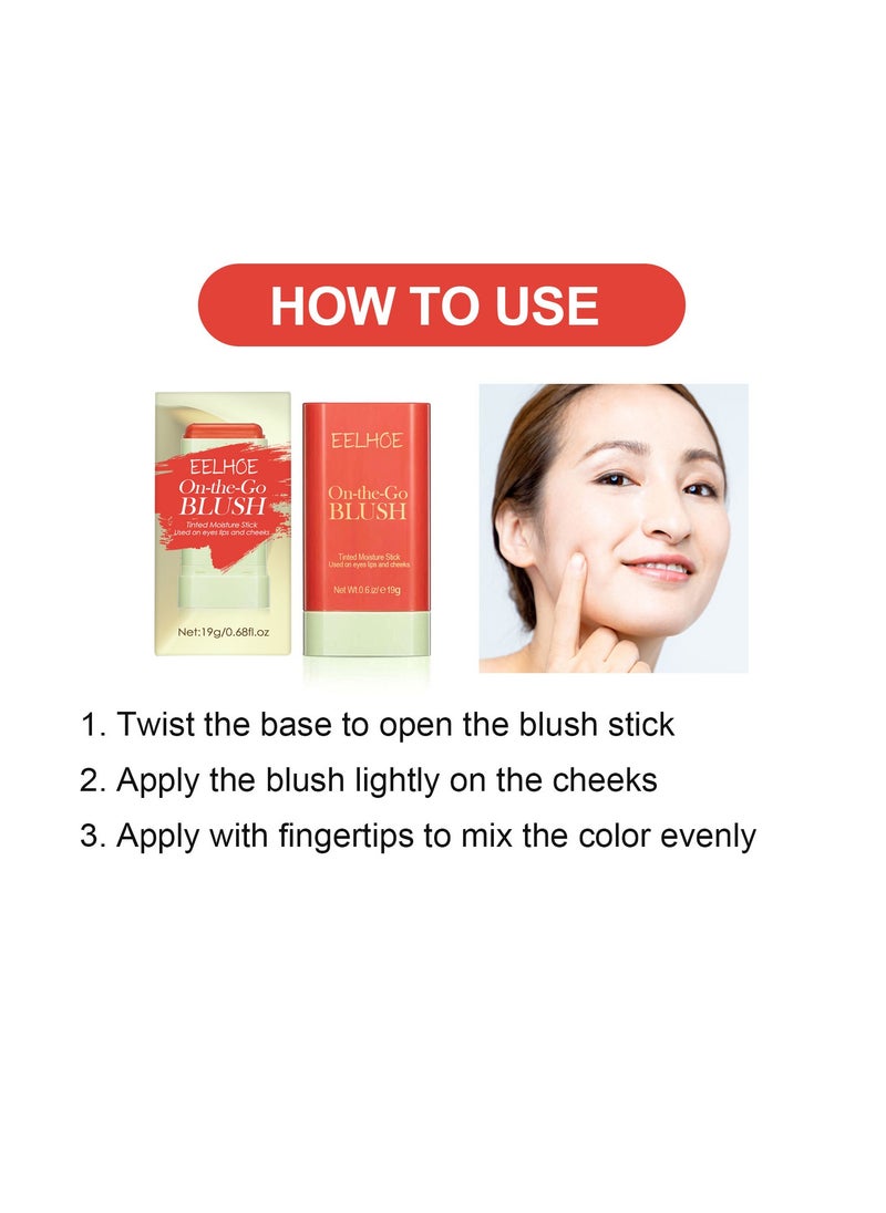 EELHOE - Blush Stick | Lightweight Natural No-Makeup Look, Brightening Contour, 3D Highlight, Waterproof Multi-Function Blush Stick - Image 1