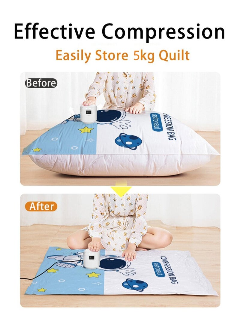 Arabest Vacuum Storage Bags, Compression Sealer Bags with Electric Suction Pump, Reusable Vacuum Compression Bags for Clothes, Quilt, Travel - Image 2