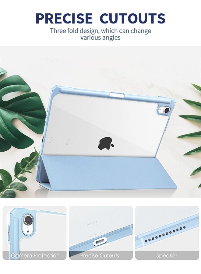 GROIC حافظة iPad Air الجيل الخامس / الرابع مقاس 10.9 بوصة (2022/2020)، حافظة iPad Pro مقاس 11 بوصة مع غطاء خلفي شفاف مقاوم للصدمات [حامل أقلام مدمج، خاصية النوم/الاستيقاظ التلقائي، حماية الكاميرا، دعم قلم Apple Pencil - Image 2