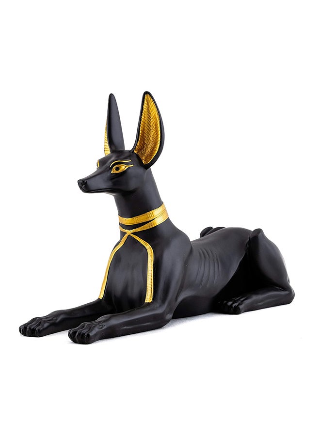 Top Collection Egyptian Anubis Statue- Hand Painted Ancient Egypt Ruler Of The Underworld Canine Sculpture With Gold Accents