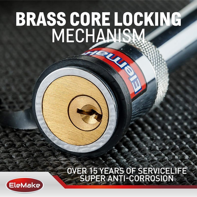 Elemake Trailer Hitch Lock - Hitch Pin Lock 5/8" Pin Tow Receiver Lock, Heavy Duty Brass Core Locking Mechanism, 3-1/2" Usable Length Fits Class III, IV, V Hitches - Image 3