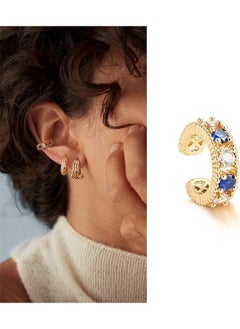 Mevecco Women Ear Cuff Earring Gold Non Pierced Ear Cartilage Clip on Wrap Hoop 14K Gold Filled Tiny Boho Beach Simple Minimalist Delicate Handmade Hypoallergenic Jewelry Gift-Sold as Single/Pair  - Image 3