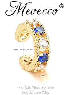 Mevecco Women Ear Cuff Earring Gold Non Pierced Ear Cartilage Clip on Wrap Hoop 14K Gold Filled Tiny Boho Beach Simple Minimalist Delicate Handmade Hypoallergenic Jewelry Gift-Sold as Single/Pair  - Image 4