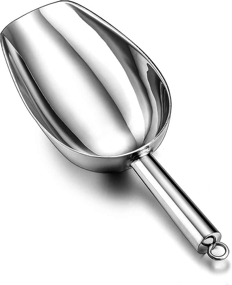 TeamFar Stainless Steel Ice Scoop, Small Metal Food Candy Scoop for Kitchen Bar Party Wedding - 5 Ounces - Image 1