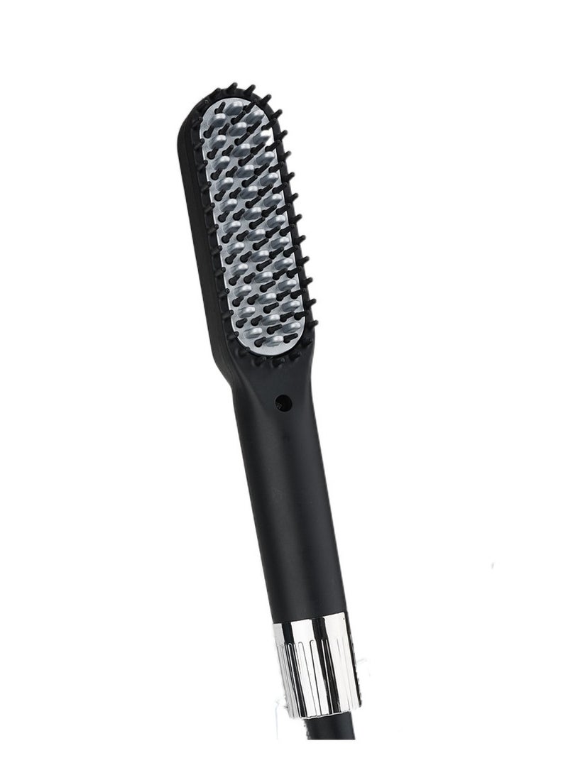 general Men’s Hair Straightener Brush Beard Grooming Comb Anti-static Hair Care Wet Dry Use UK Plug Portable Styling Tool - Image 4