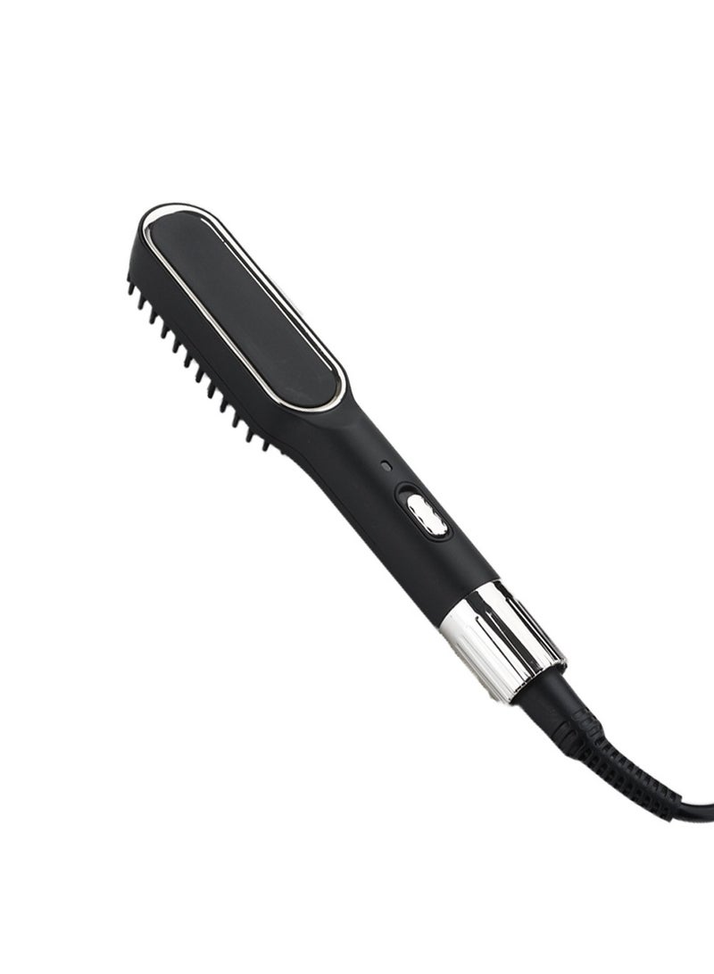 general Men’s Hair Straightener Brush Beard Grooming Comb Anti-static Hair Care Wet Dry Use UK Plug Portable Styling Tool - Image 5