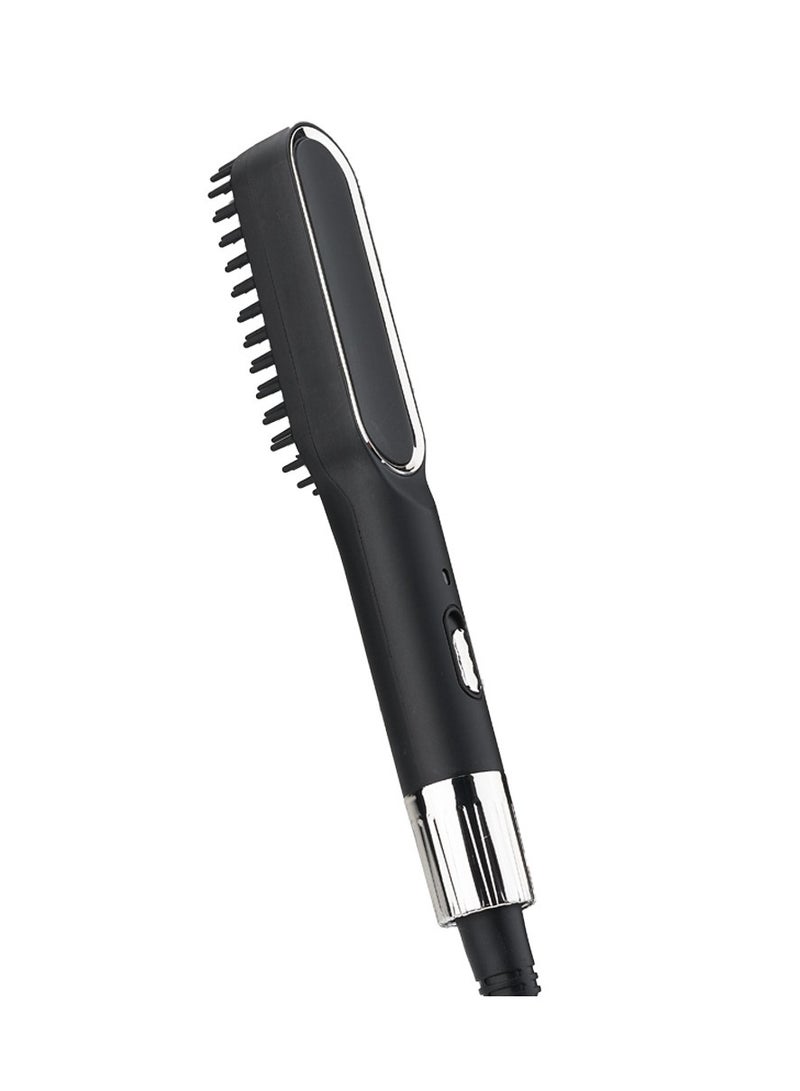general Men’s Hair Straightener Brush Beard Grooming Comb Anti-static Hair Care Wet Dry Use UK Plug Portable Styling Tool - Image 3