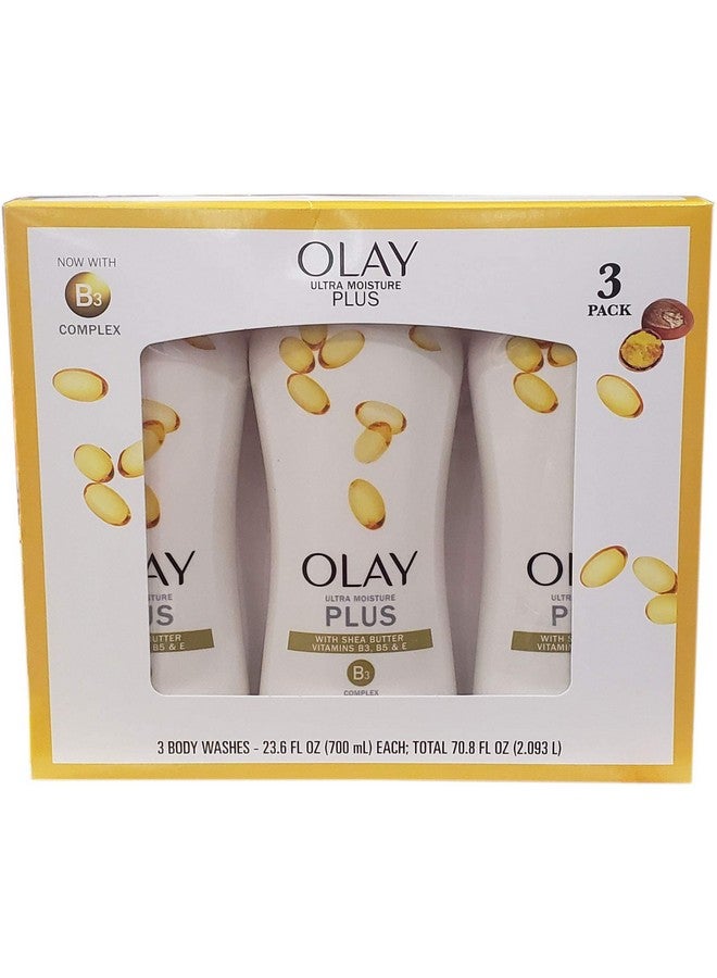 غسول الجسم أولاي ألترا مويستشر بلس (العدد الصافي 3 × 23.6 أونصة سائلة، الوزن الصافي 70.8 أونصة سائلة)،